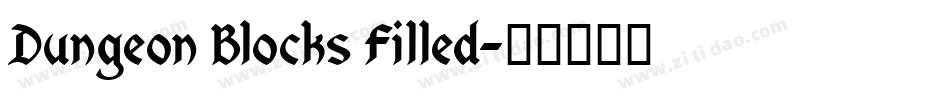 Dungeon Blocks Filled字体转换